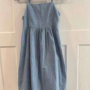 Blue Denim Sleeveless Dress